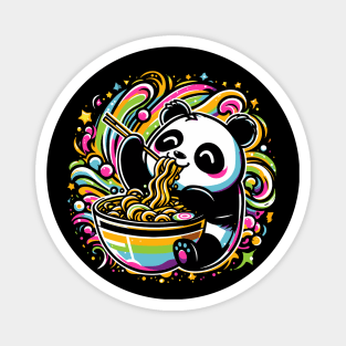 Panda Eating Ramen Magnet